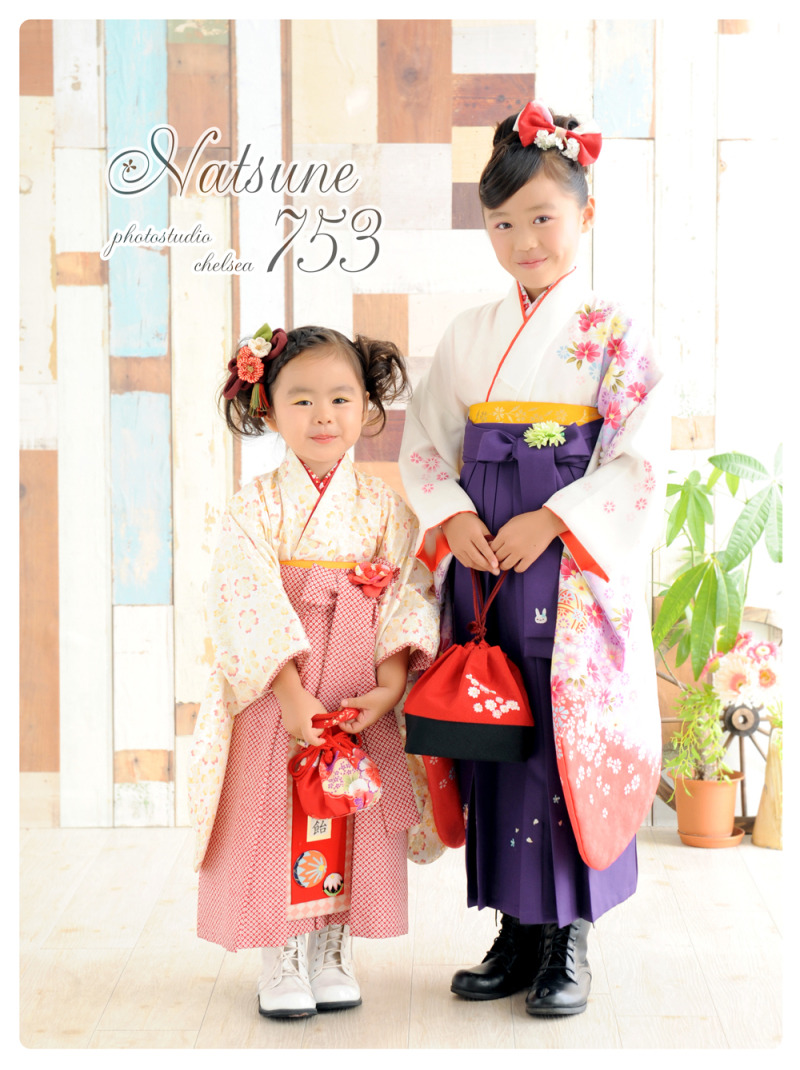 七五三3歳♪姉妹袴撮影でかわいいきょうだい写真が撮れました