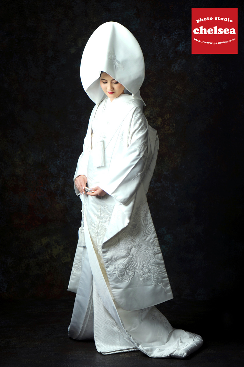 ②花嫁正絹縮緬掛下単品白無垢に色打掛に式典イベント、撮影に美容師