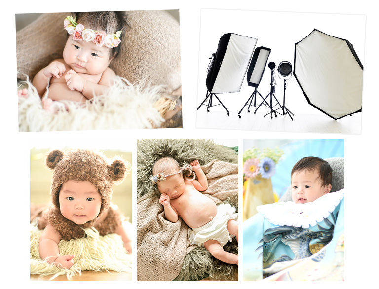様々なシーンの赤ちゃんの写真