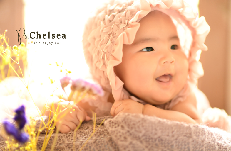 笑顔がとっても可愛い赤ちゃん きょうだい 家族写真もございます フォトスタジオチェルシー埼玉県入間市のおしゃれな写真館
