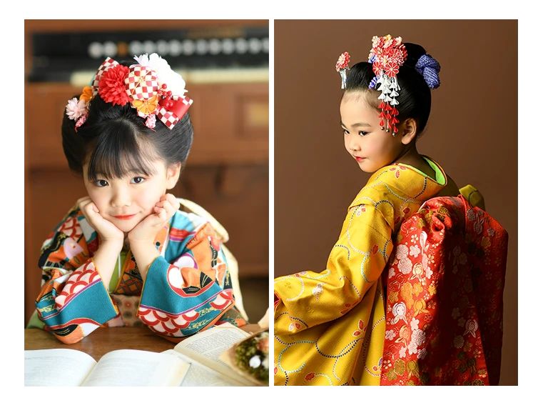 七五三の女の子のヘアスタイルの写真