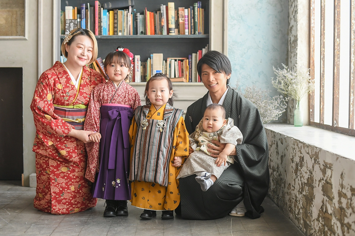家族和装 七五三 3歳男の子
