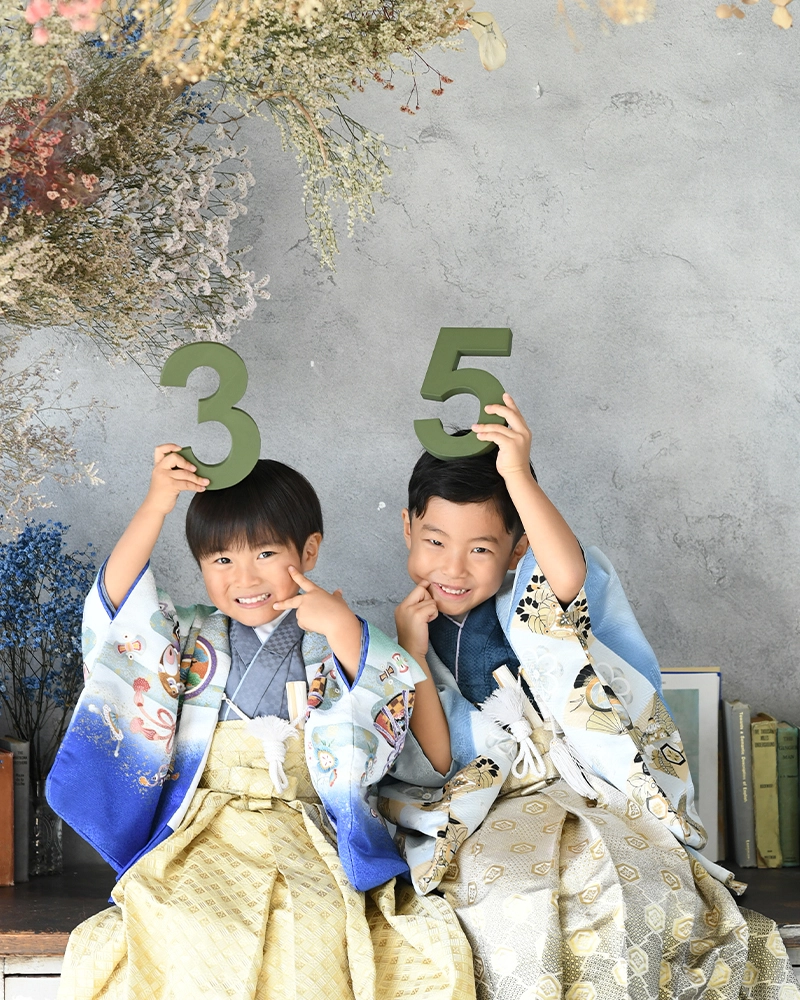 家族で七五三 3歳男の子